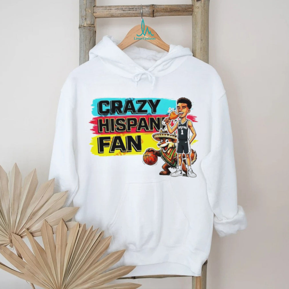 Crazy Hispanic Fan Victor Wembanyama Spurs Basketball Art T Shirt