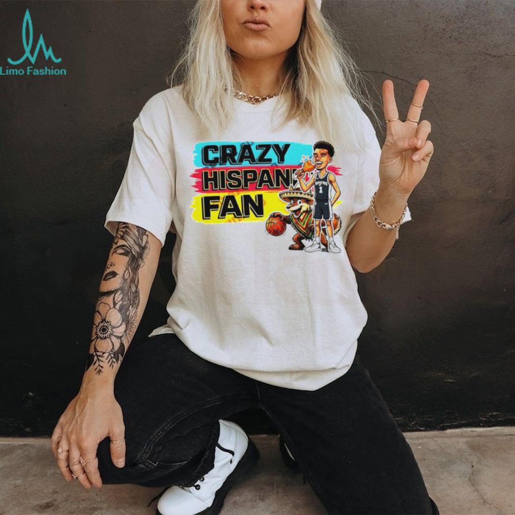 Crazy Hispanic Fan Victor Wembanyama Spurs Basketball Art T Shirt