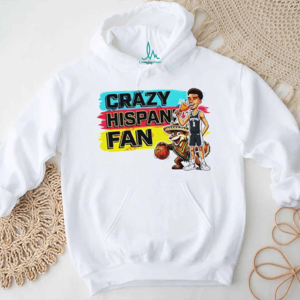 Crazy Hispanic Fan Victor Wembanyama Spurs Basketball Art T Shirt