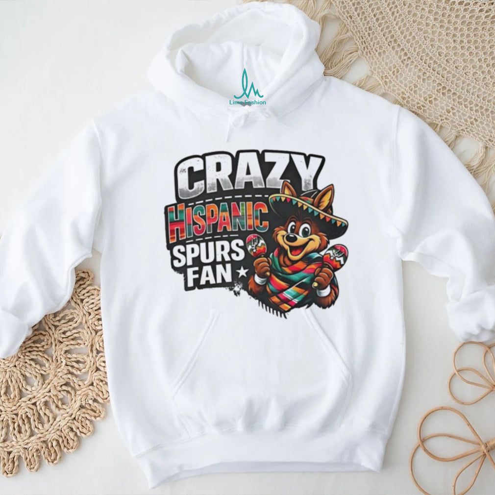 Crazy Hispanic Spurs Fan Coyote Mascot Maracas T Shirt