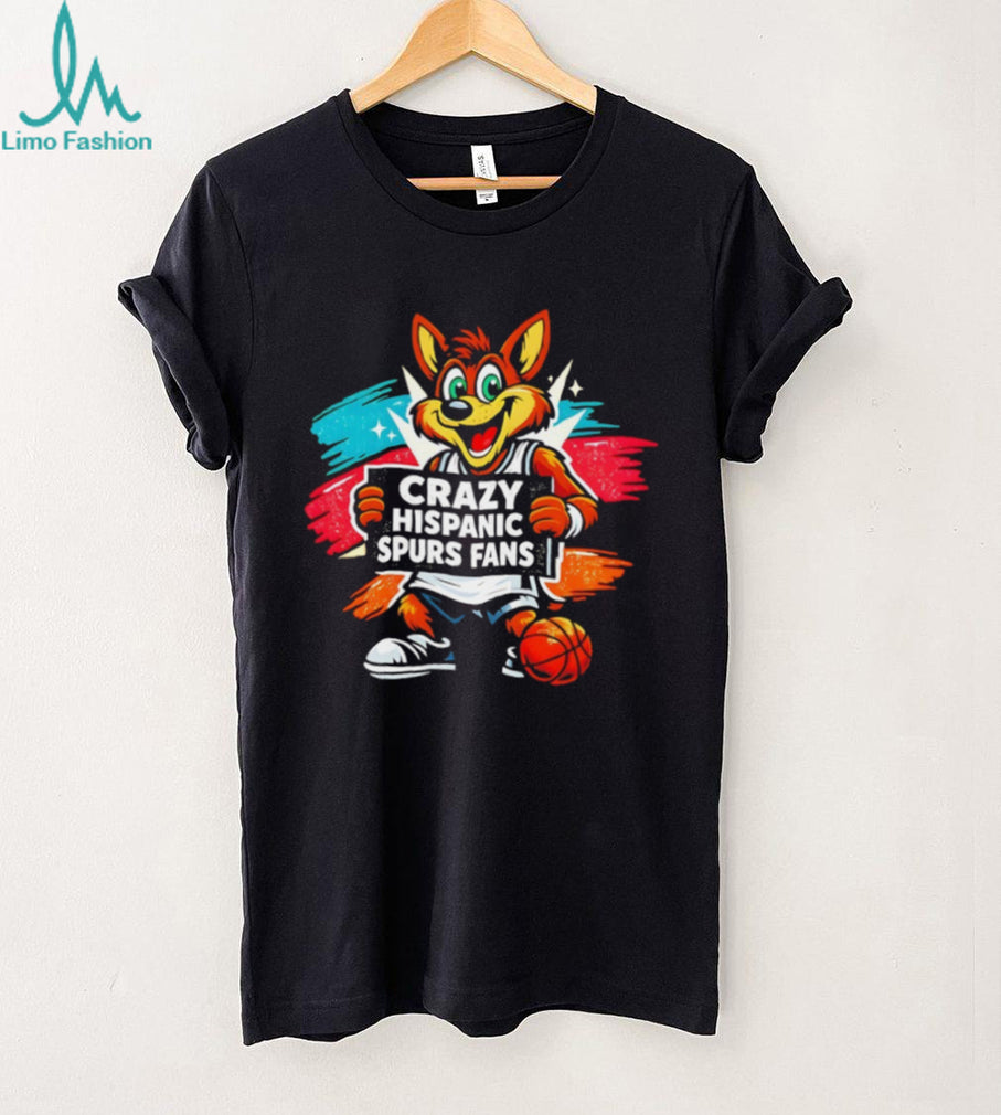 Crazy Hispanic Spurs Fans Coyote Mascot Basketball Graffiti T Shirt