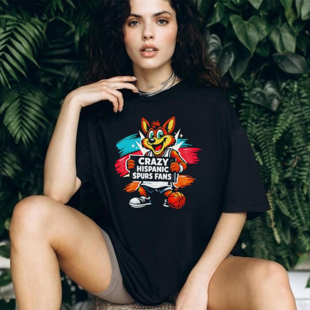 Crazy Hispanic Spurs Fans Coyote Mascot Basketball Graffiti T Shirt
