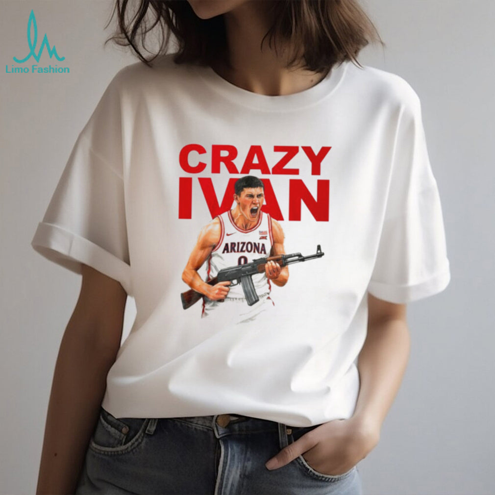 Crazy Ivan Arizona Basketball Player With Rifle Parody T Shirt