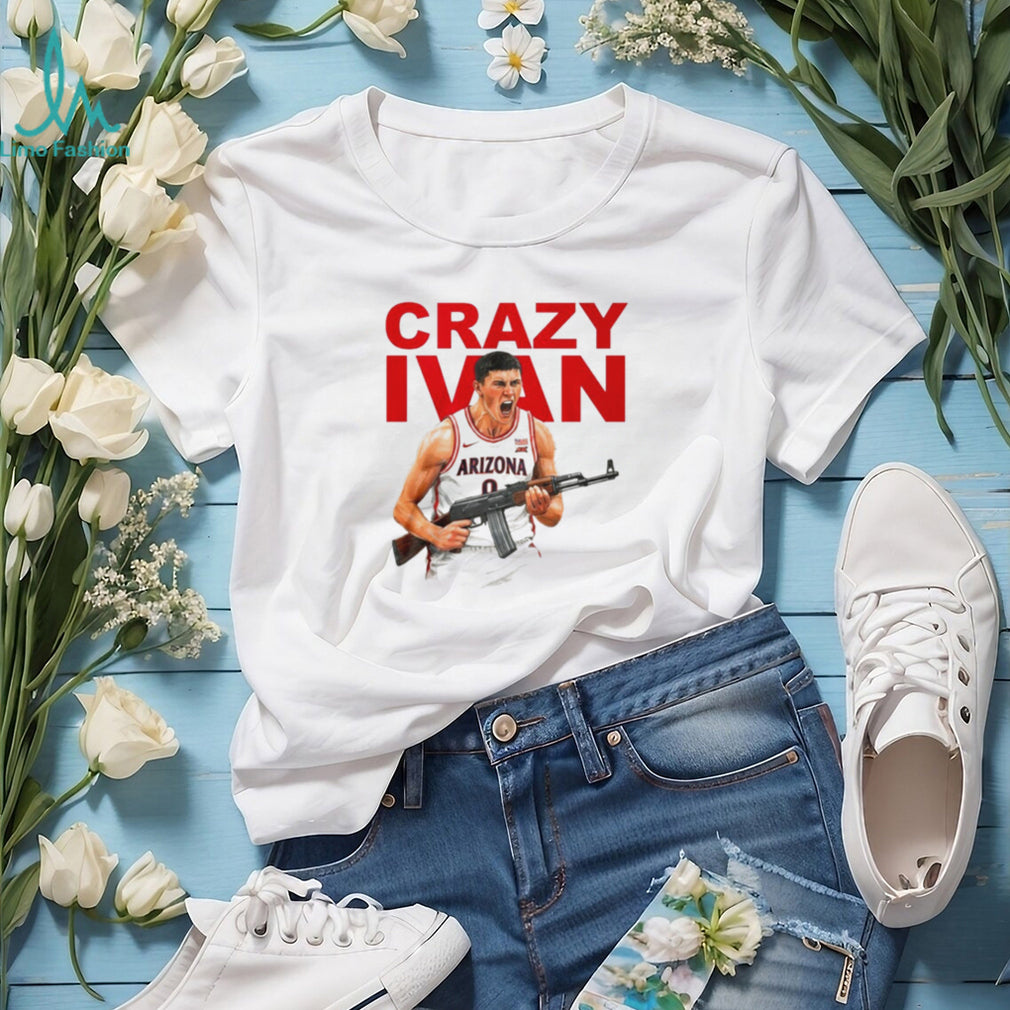 Crazy Ivan Arizona Basketball Player With Rifle Parody T Shirt