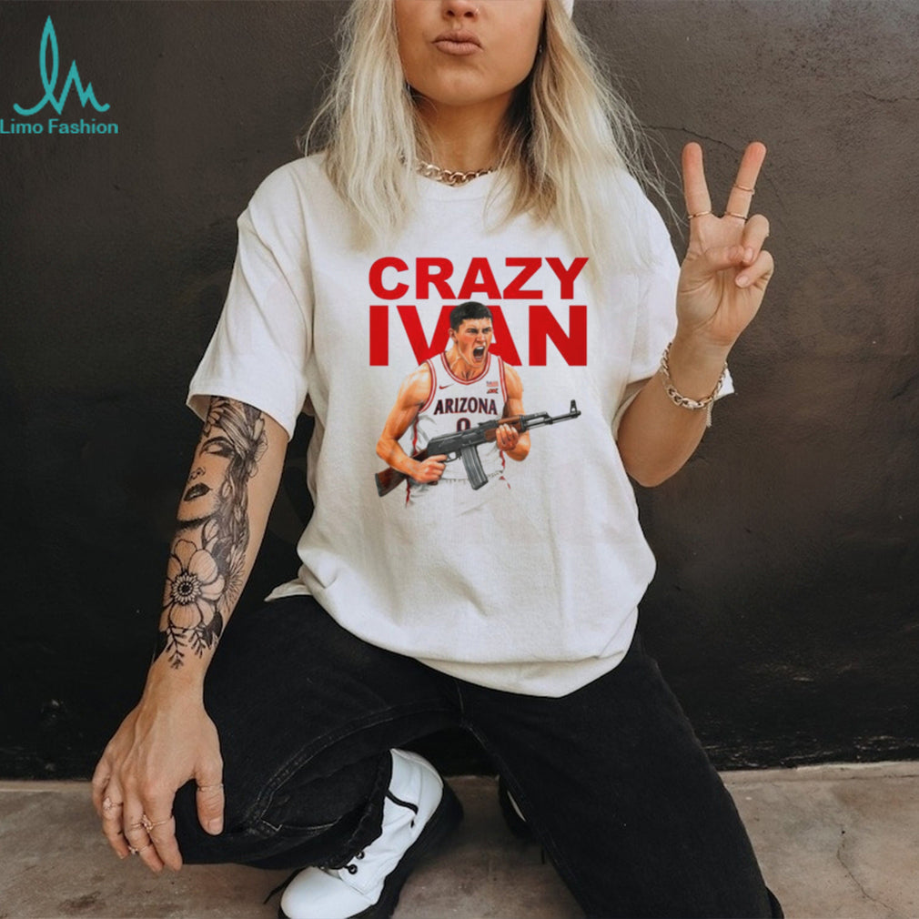 Crazy Ivan Arizona Basketball Player With Rifle Parody T Shirt