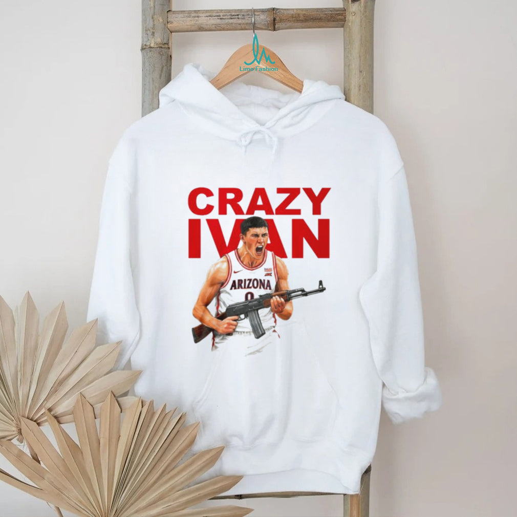Crazy Ivan Arizona Basketball Player With Rifle Parody T Shirt