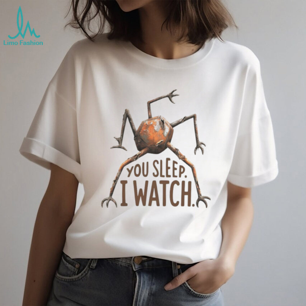 Creepy Rusty Robot Monster You Sleep I Watch T Shirt