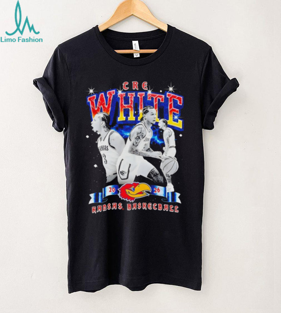 Creighton White Kansas Basketball 2026 Graphic Tee