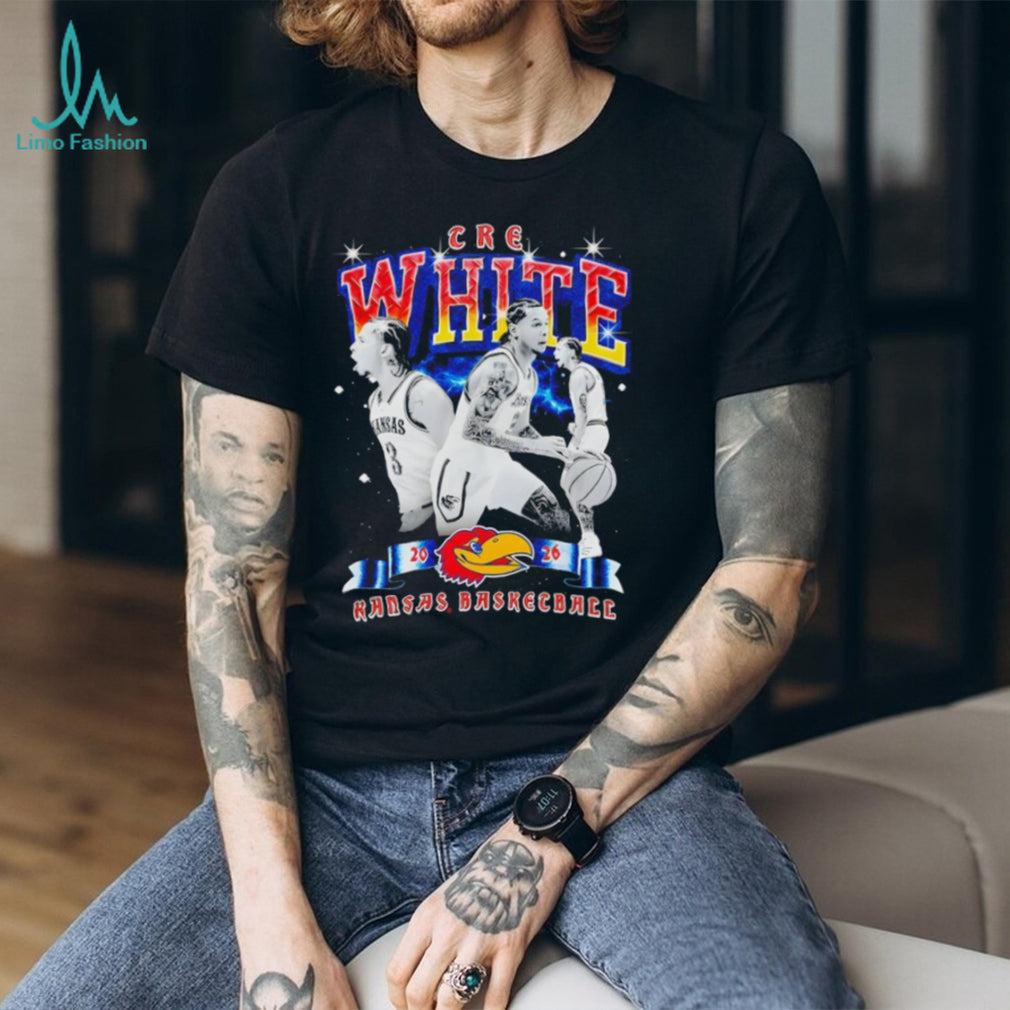 Creighton White Kansas Basketball 2026 Graphic Tee