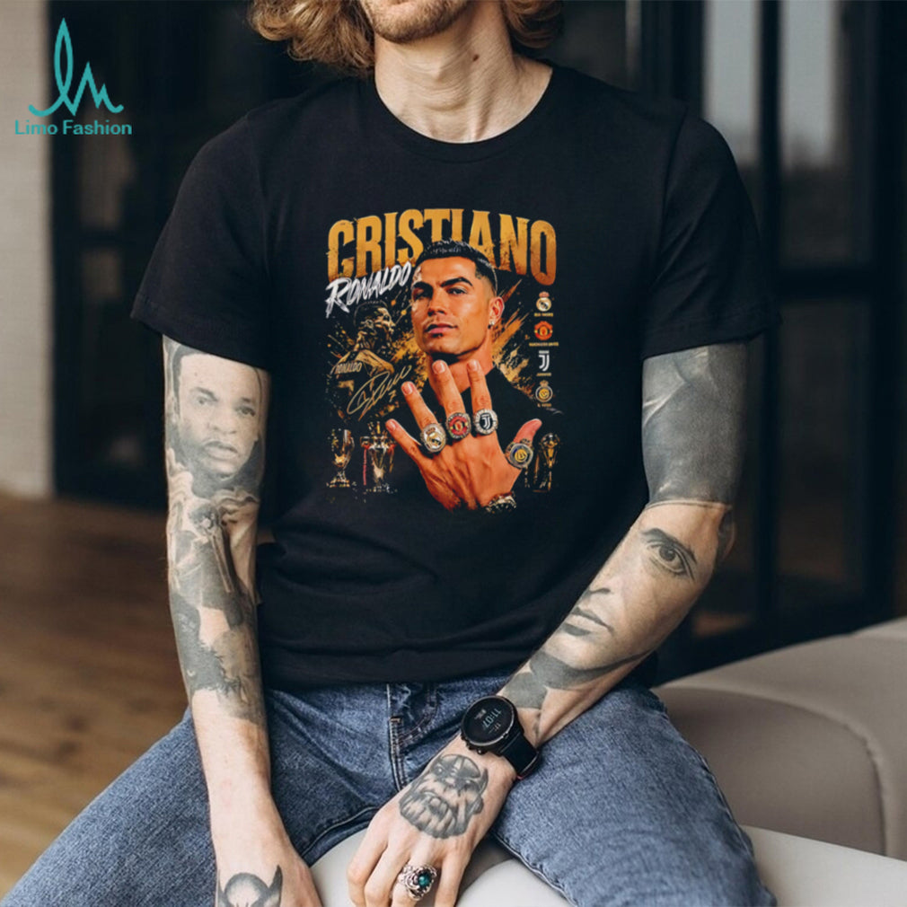 Cristiano Ronaldo Arsenal Fc Rings team logo signature shirt