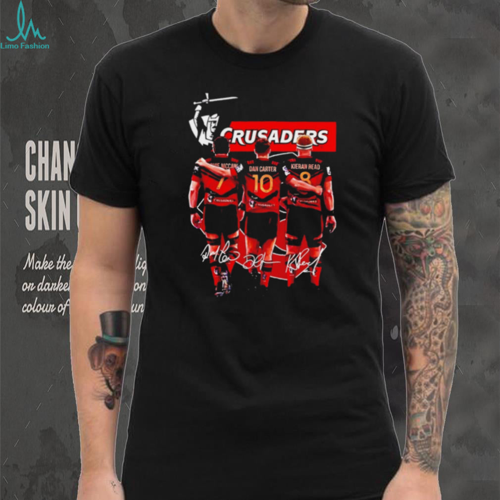 Crusaders Rugby Legends Dan Carter Richie McCaw Kieran Read Signature T Shirt