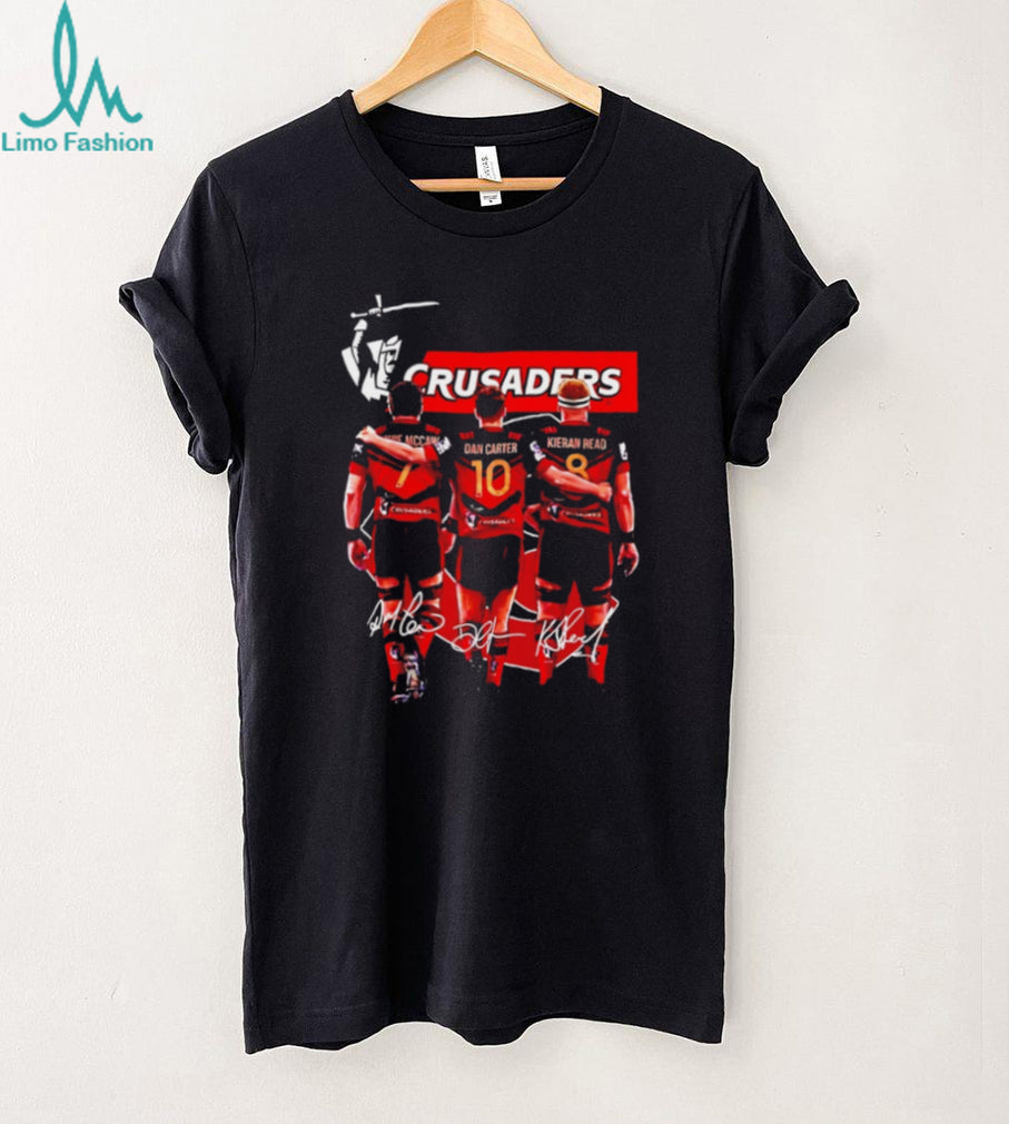 Crusaders Rugby Legends Dan Carter Richie McCaw Kieran Read Signature T Shirt