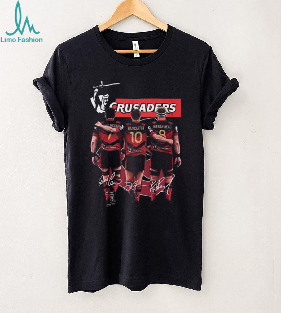 Crusaders Rugby Trio Richie McCaw Dan Carter Kieran Read Signature T Shirt