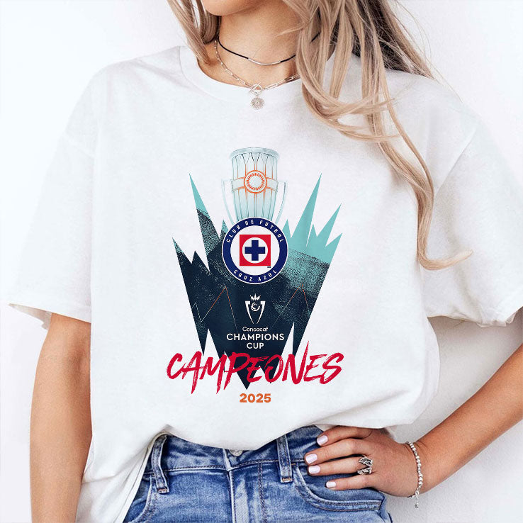 Cruz Azul Campeones 2025 Champions Cups T Shirt