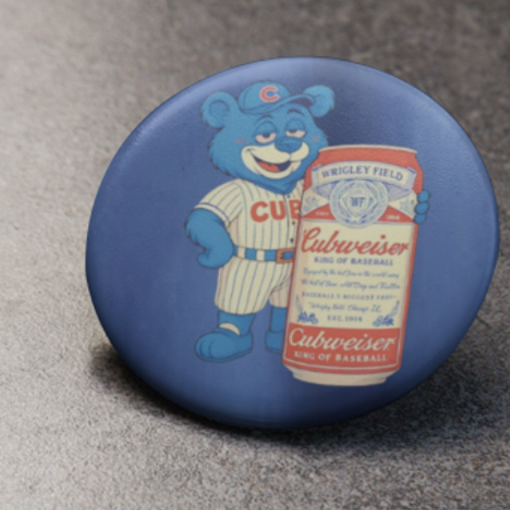 Cubweiser King Of Baseball Button