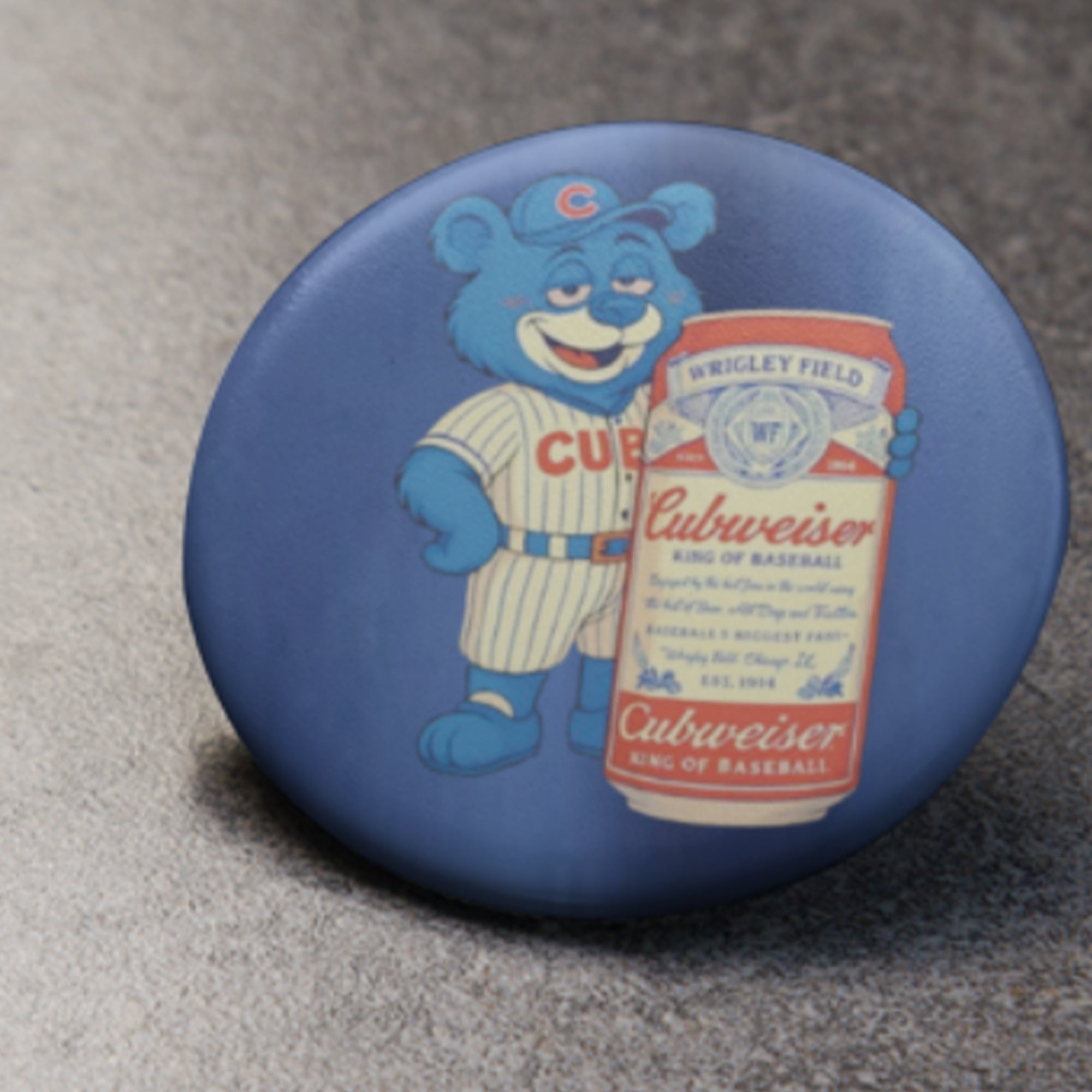 Cubweiser King Of Baseball Button