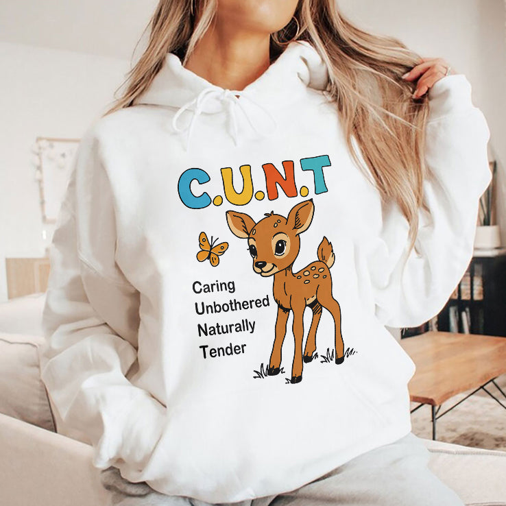 Cunt Caring Unbothered Naturally Tender Shirt