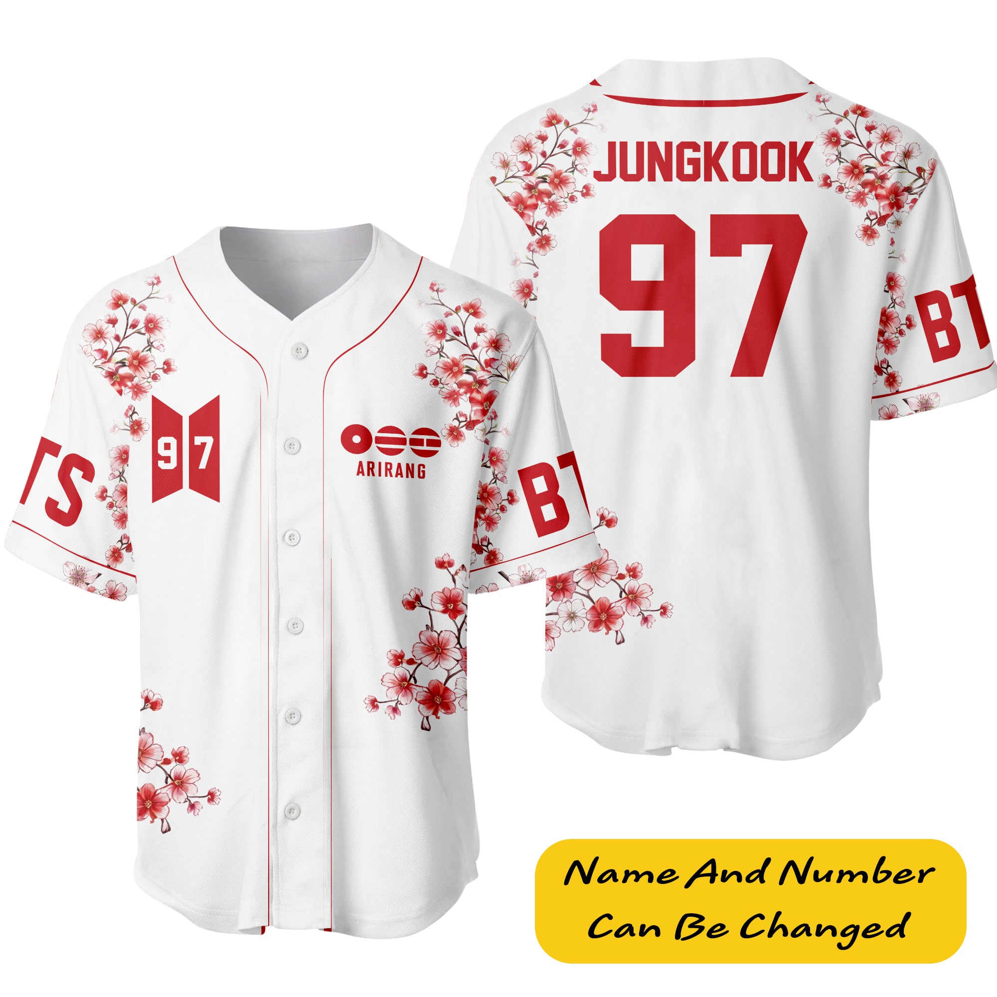 Custom BTS Kpop Concert Baseball Jersey