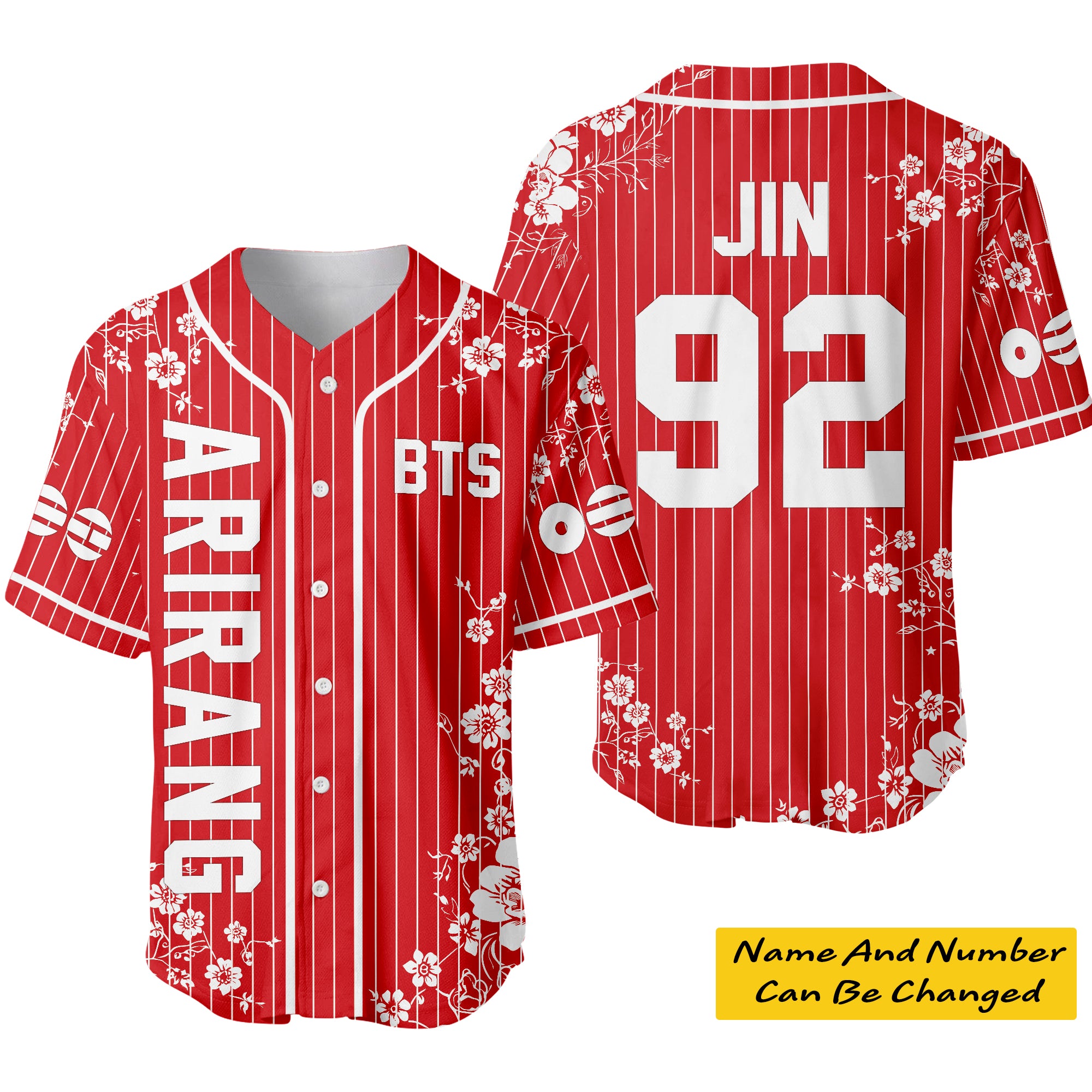 Custom BTS Members Arirang World Tour Baseball Jersey