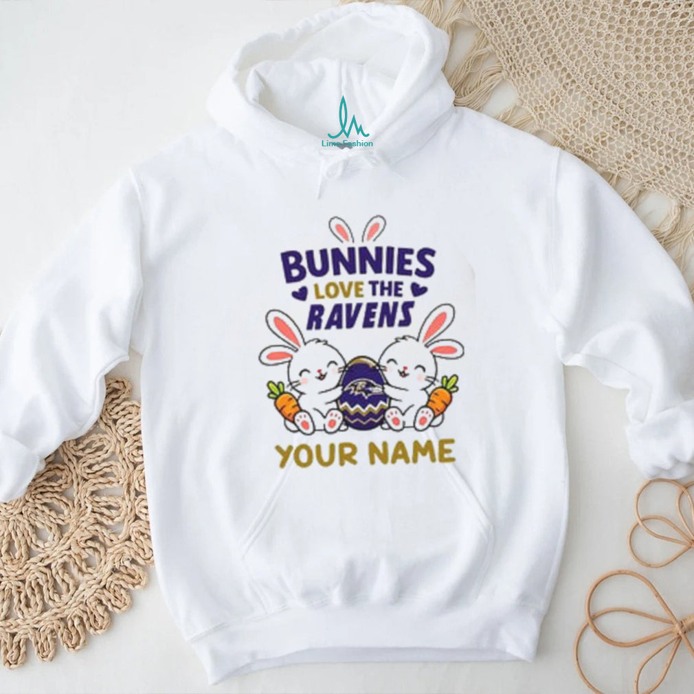 Custom Baltimore Ravens Easter Bunny Stuffed T Shirt
