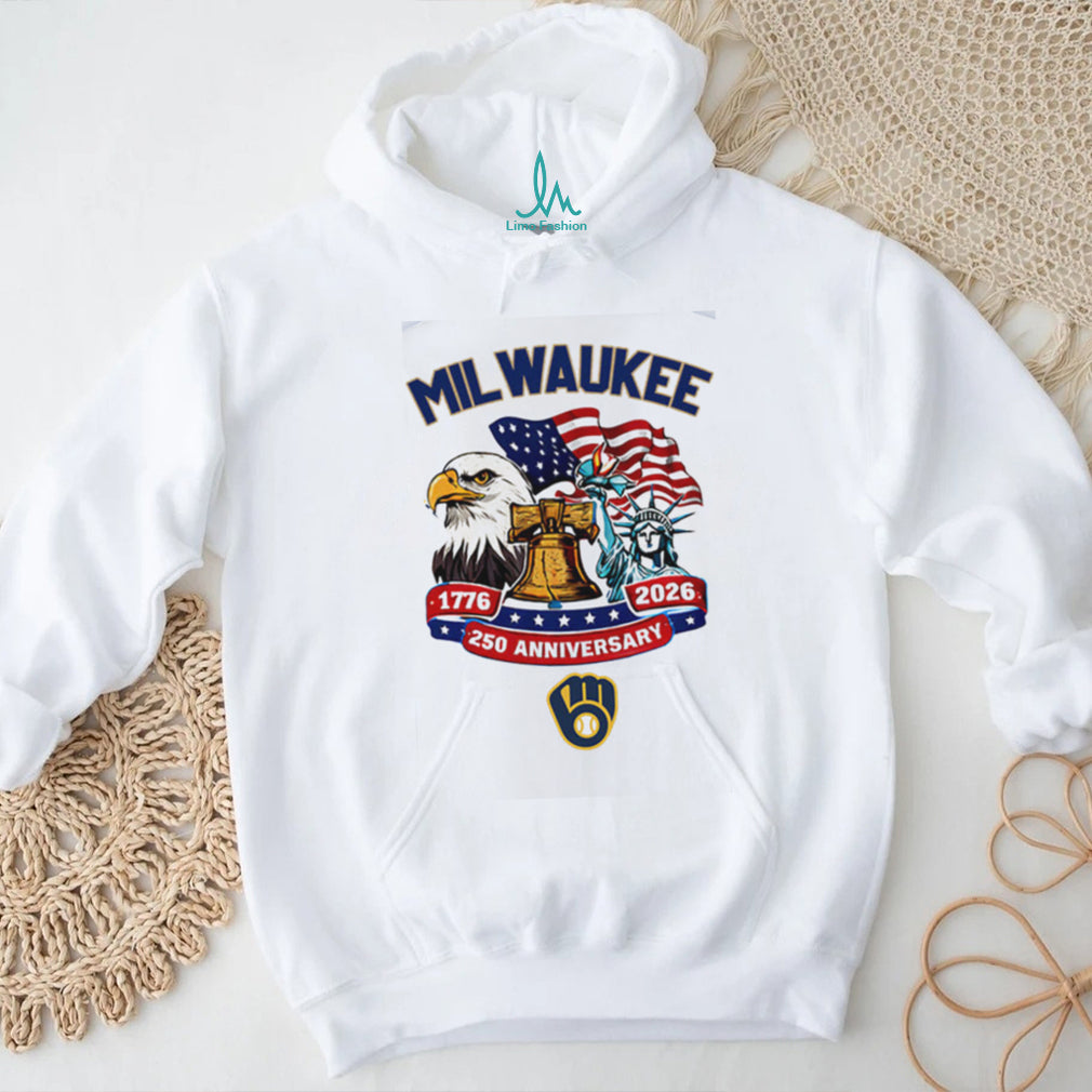 Custom Milwaukee Brewers 250th Anniversary American Heritage Baseball Jersey T Shirt