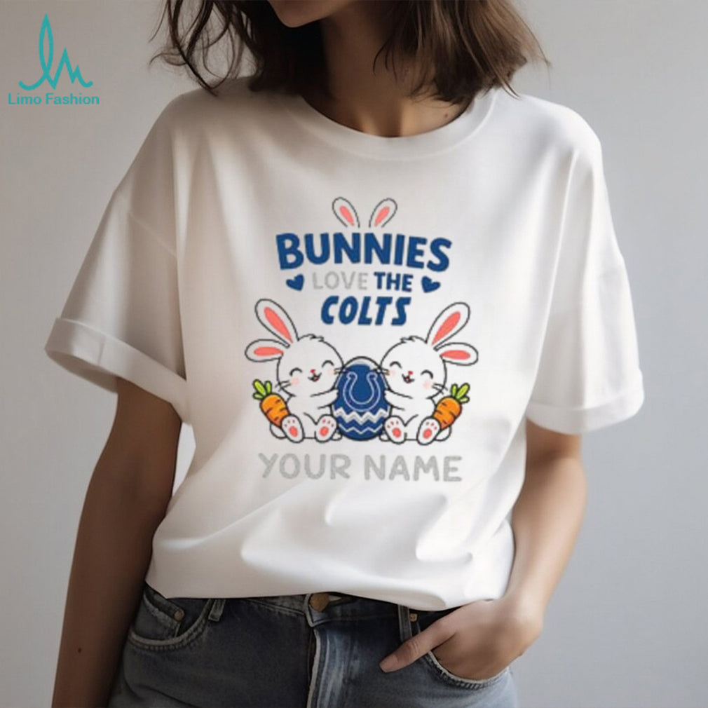 Custom Name Indianapolis Colts Easter Bunny T Shirt