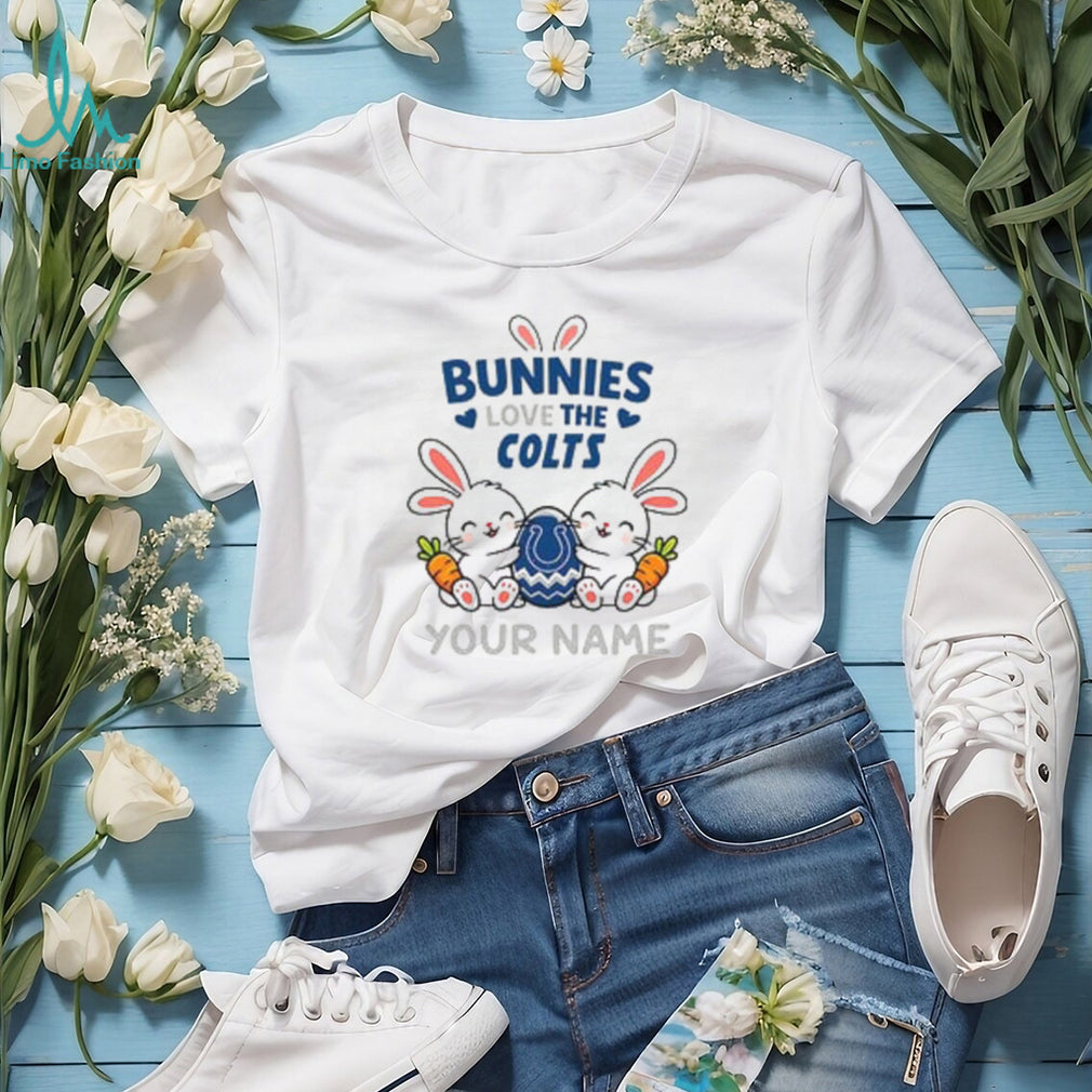 Custom Name Indianapolis Colts Easter Bunny T Shirt