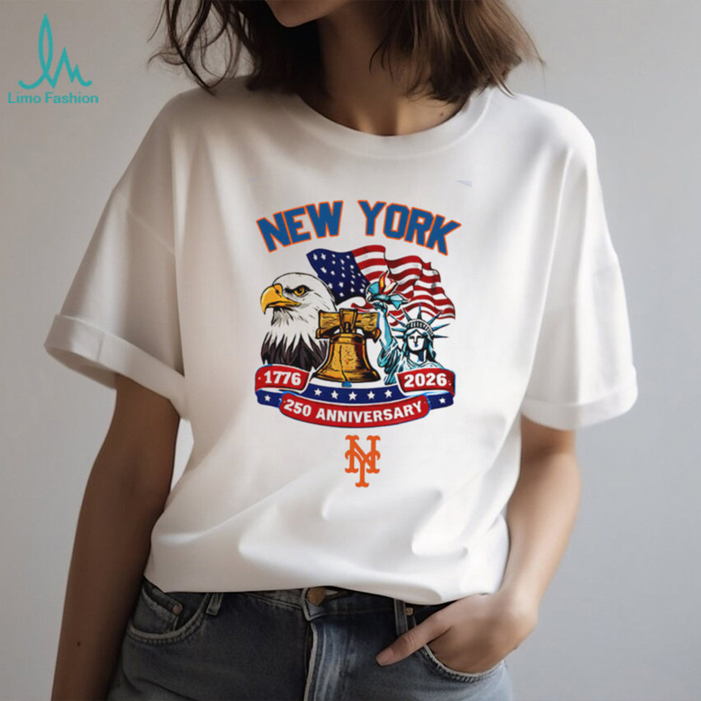 Custom New York Mets 250th Anniversary Patriotic Eagle Baseball Jersey T Shirt