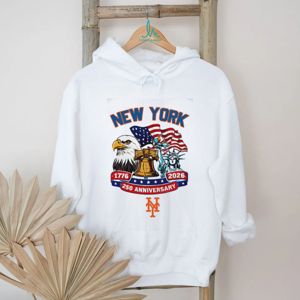 Custom New York Mets 250th Anniversary Patriotic Eagle Baseball Jersey T Shirt