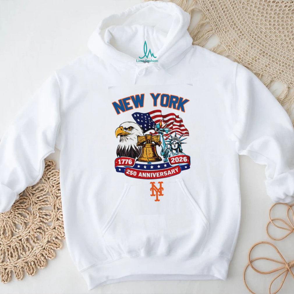 Custom New York Mets 250th Anniversary Patriotic Eagle Baseball Jersey T Shirt