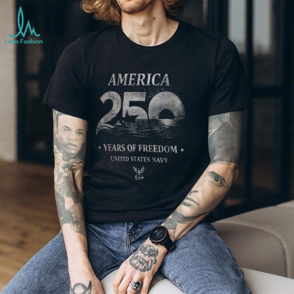 Custom US Navy 250 Years of Freedom Personalized Military Tee