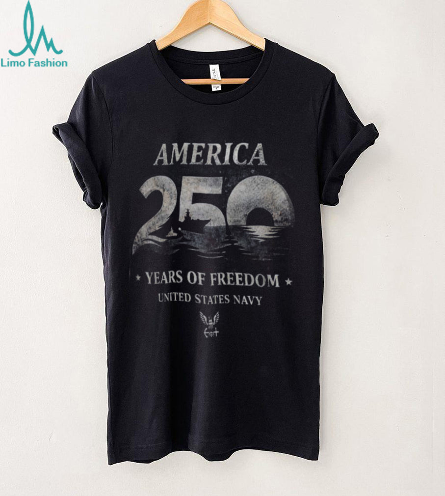 Custom US Navy 250 Years of Freedom Personalized Military Tee