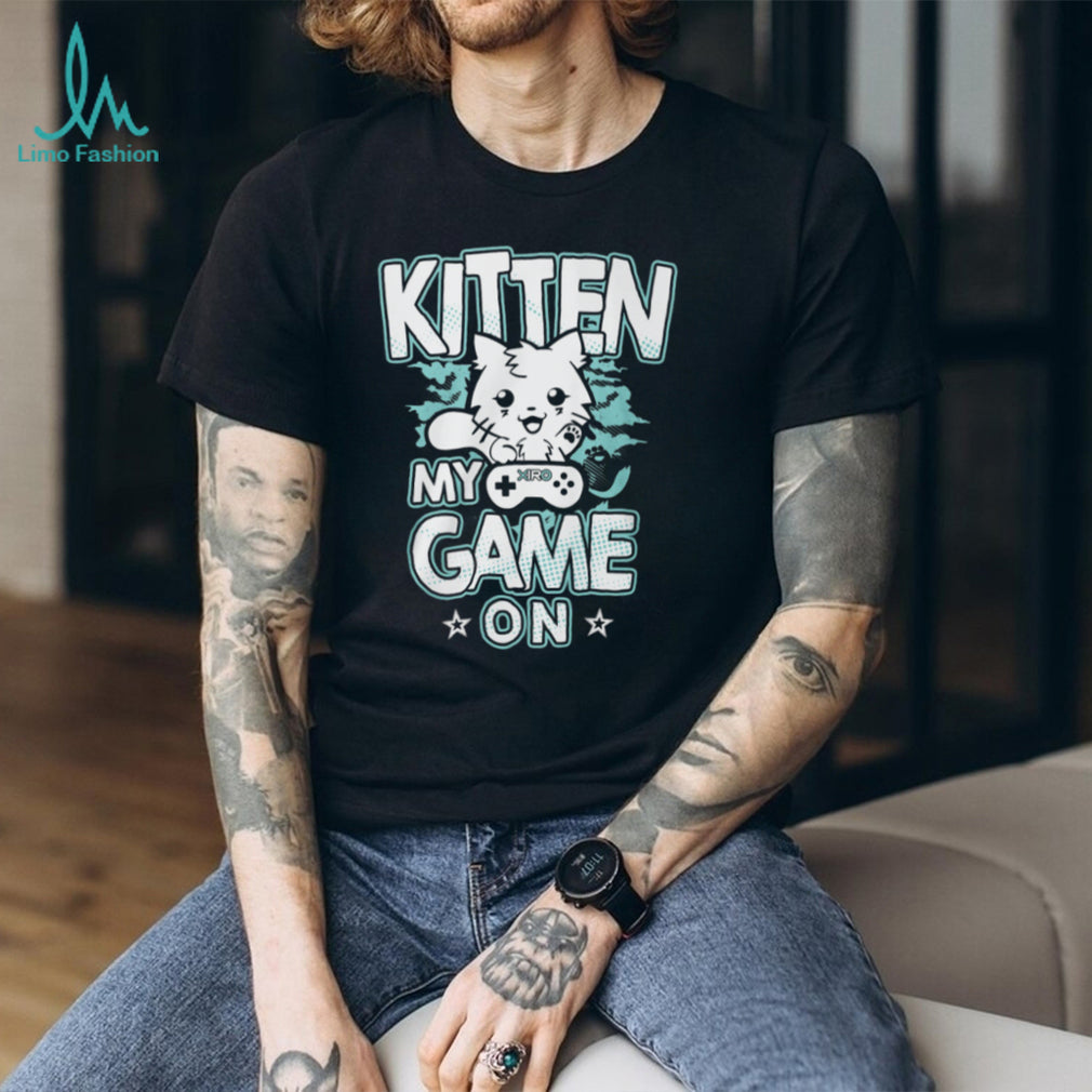 Cute Kitten My Game On Retro Gamer Cat Video Game Lover T Shirt