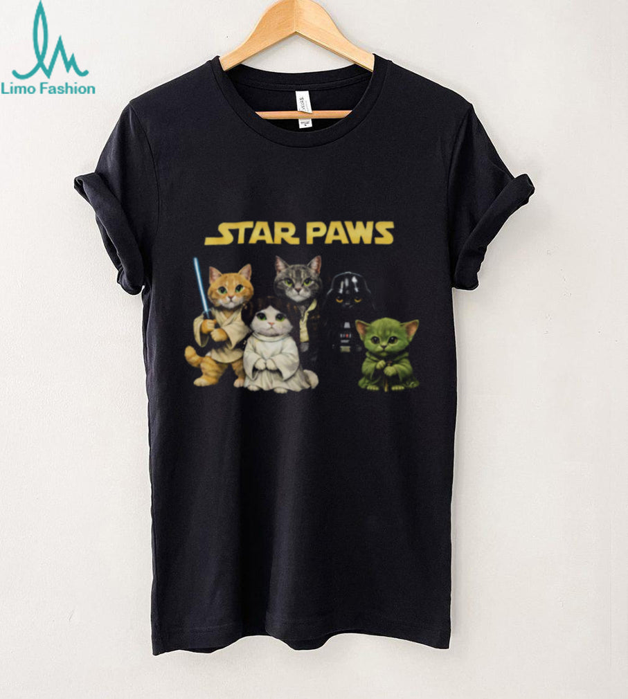 Cute Star Paws Cat Characters Sci Fi Movie Kitten Parody T Shirt