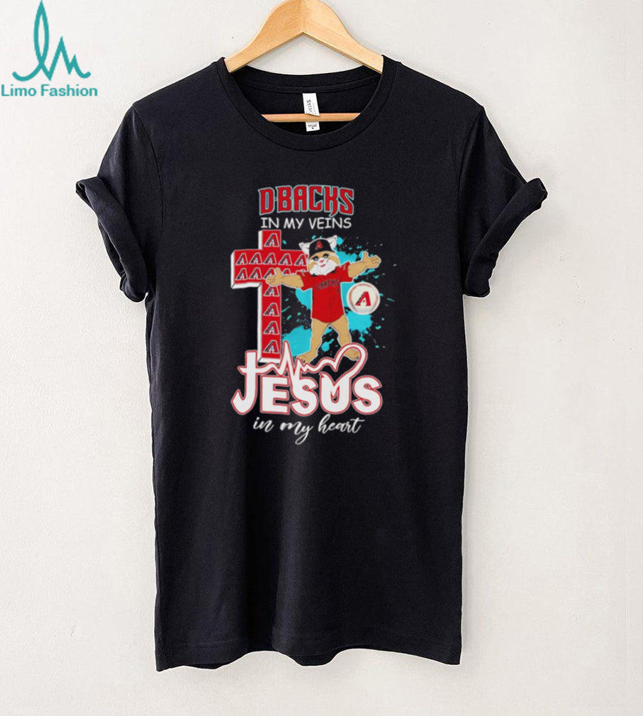 D Backs In My Veins Jesus In My Heart Arizona Diamondbacks Christian Fan T Shirt