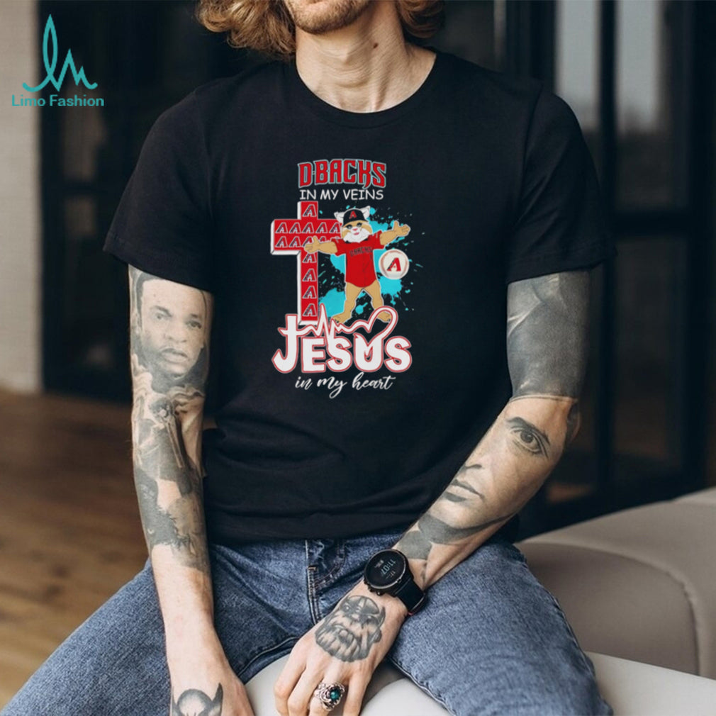 D Backs In My Veins Jesus In My Heart Arizona Diamondbacks Christian Fan T Shirt
