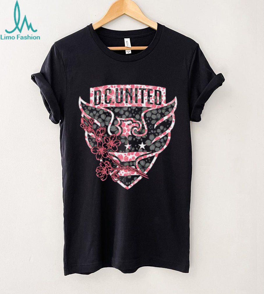 DC United Cherry Blossom Soccer Team Shield Logo T Shirt