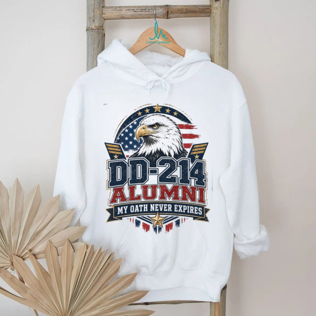 DD 214 Alumni Veterans Patriotic American Eagle Oath Never Expires Shirt