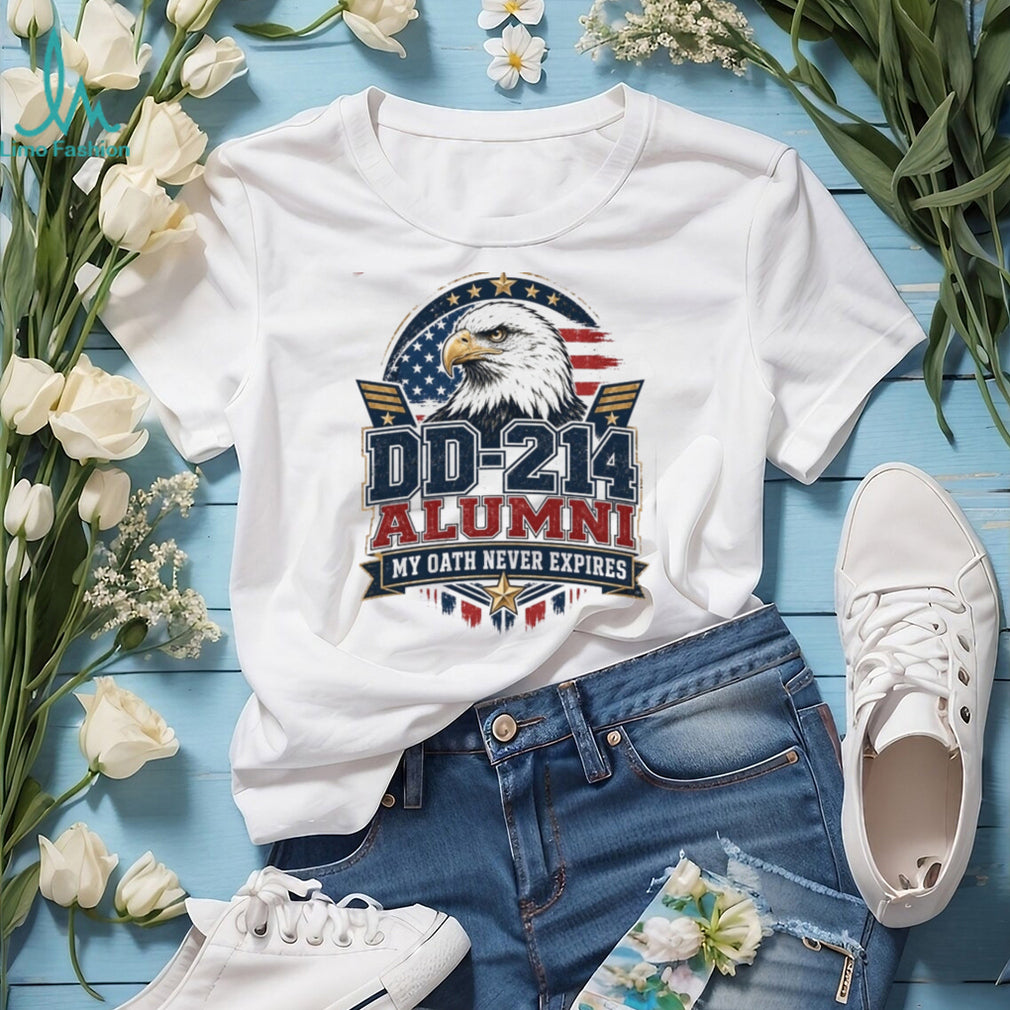DD 214 Alumni Veterans Patriotic American Eagle Oath Never Expires Shirt