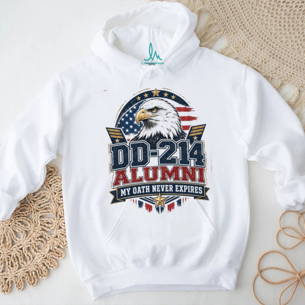 DD 214 Alumni Veterans Patriotic American Eagle Oath Never Expires Shirt