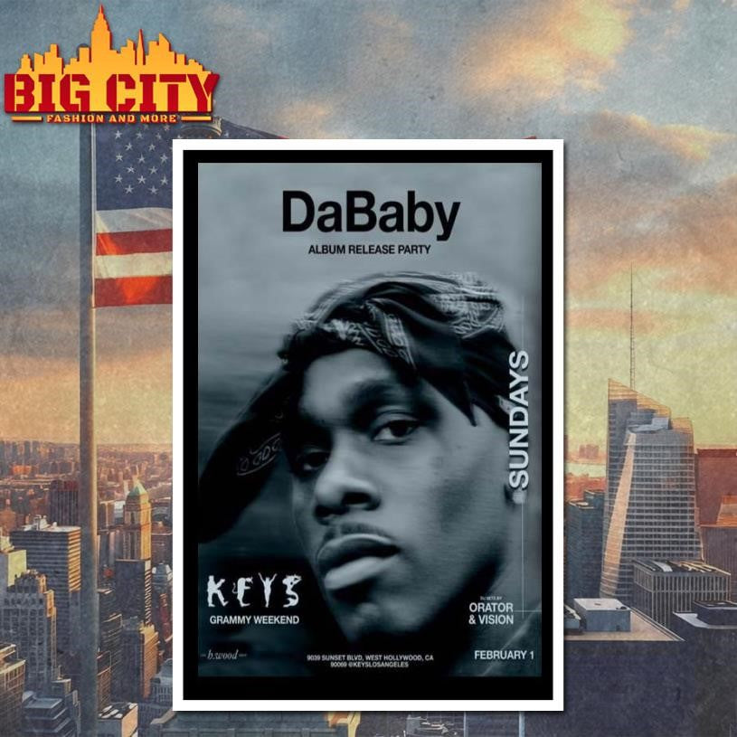 DaBaby Los Angeles, CA February 1 2026 Concert Poster Shirt