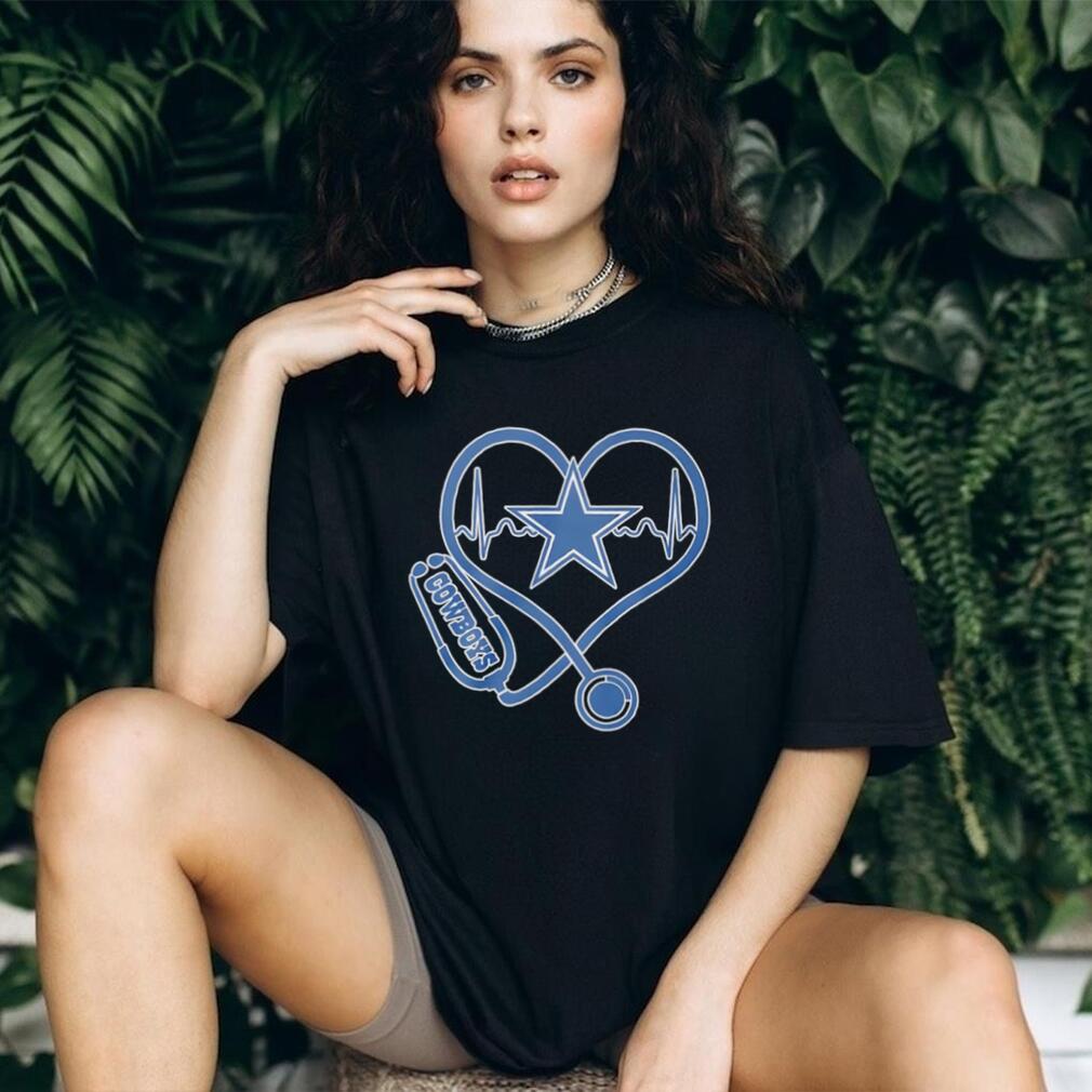 Dallas Cowboys Heart Stethoscope Nursing Life Football T Shirt