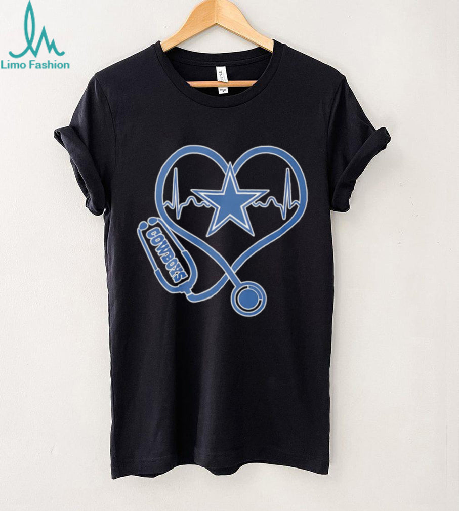 Dallas Cowboys Heart Stethoscope Nursing Life Football T Shirt