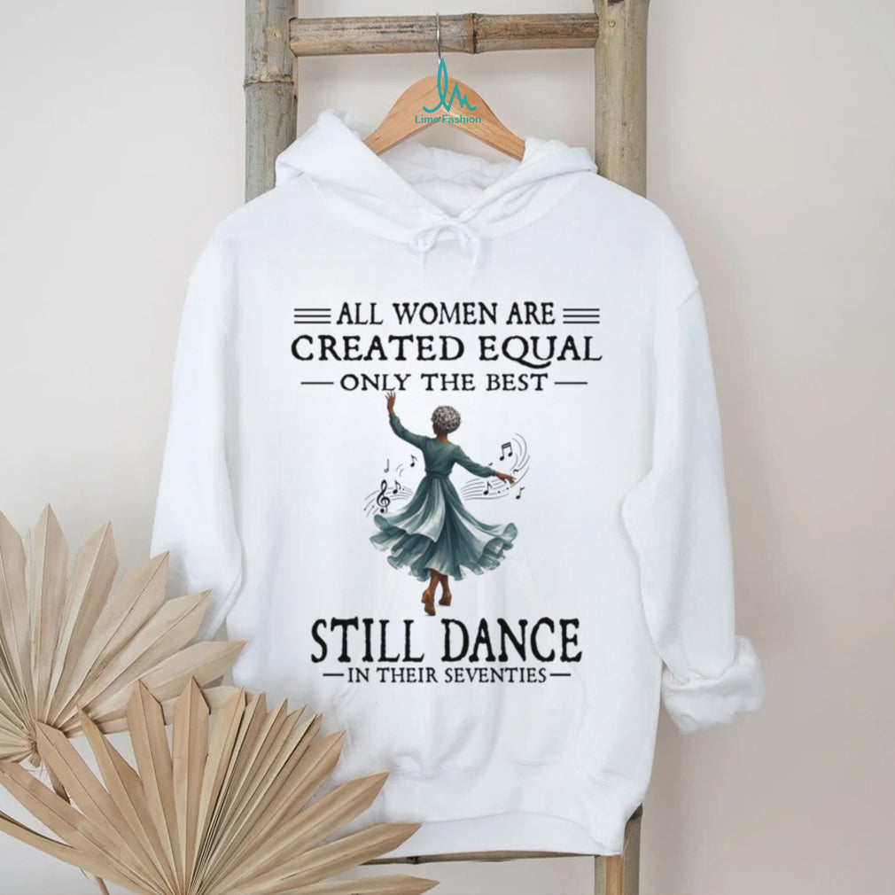 Dancing Grandmother Seventies Teal Dress Music Shirt