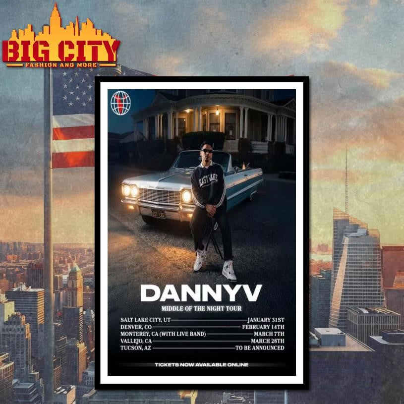 DannyV Middle Of The Night 2026 Tour Poster Shirt