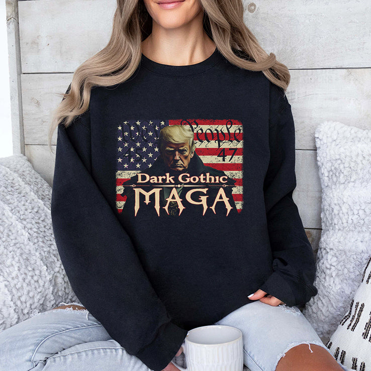 Dark Gothic MAGA Trump We People 45 47 T Shirt