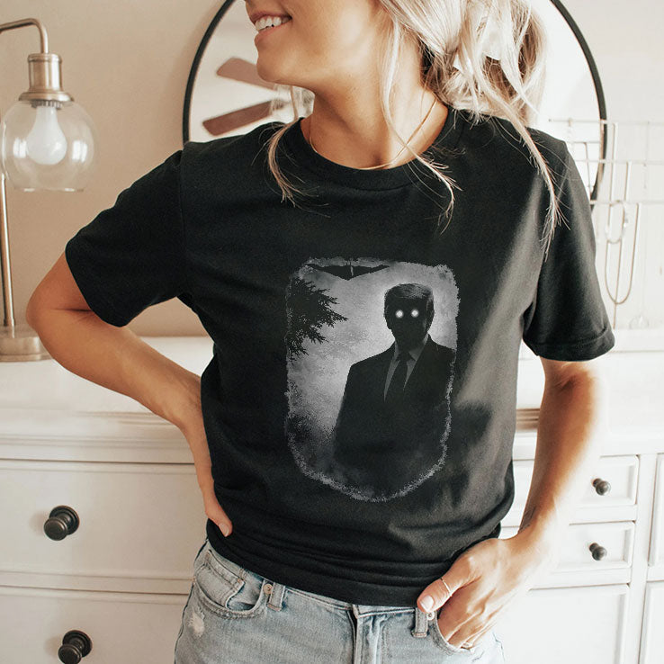Dark Shadow Figure Mysterious Silhouette Trump Shirt