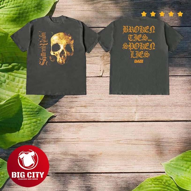 Daze Style Shattered Realm Skull Two Sided Shirt