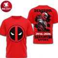 Deadpool 10th Anniversary 2016-2026 Maximum Effort Two Sided Shirt