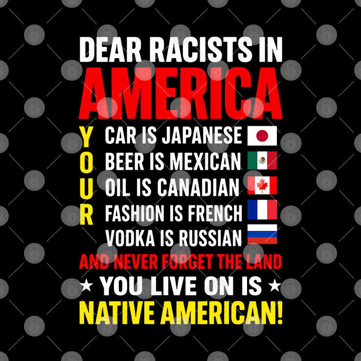 Dear Racists In America You Live On Is Native American T Shirt